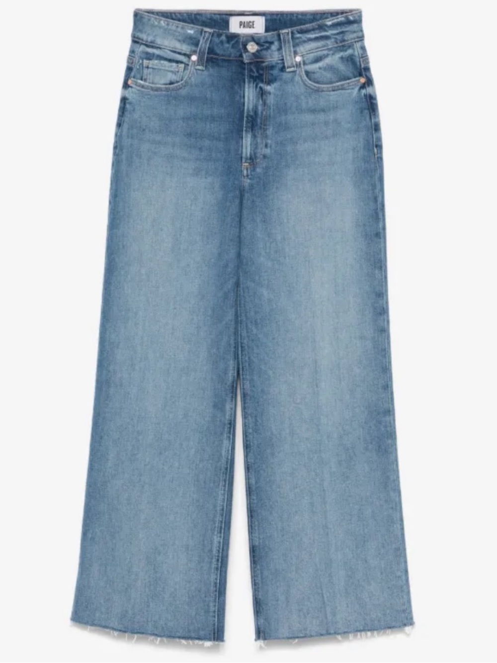 PAIGE Nellie Wide-Leg Crop Jeans in Light Blue